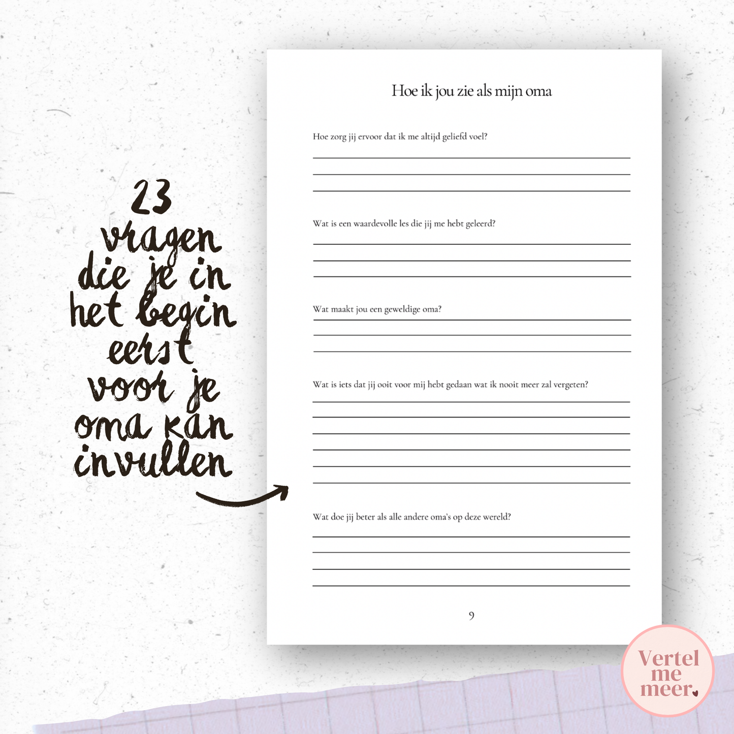 Lieve Oma, Vertel Me Meer